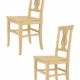 Tommychairs 2er Set Stühle Lira im klassischen Stil robuste Struktur aus poliertem Buchenholz unbehandelt und 100% natürlich, im natürlichen Farbton und mit Einer Sitzfläche aus poliertem Holz