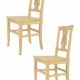 Tommychairs 2er Set Stühle Lira im klassischen Stil robuste Struktur aus poliertem Buchenholz unbehandelt und 100% natürlich, im natürlichen Farbton und mit Einer Sitzfläche aus poliertem Holz