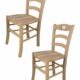 Tommychairs - 2er Set Stühle Savoie für Küche und Esszimmer, Struktur aus poliertem Buchenholz, unbehandelt und 100% natürlich und Einer Sitzfläche aus poliertem Holz