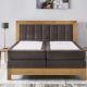Furniture for Friends Möbelfreude Boxspringbett Puzzle Bonellfeder- und Taschenfederkern Wildeiche/Terrabraun 180 x 200 cm H2/H3