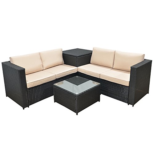 Jalano Poly Rattan Lounge SM1 Set Gartenmöbel Gartengarnitur anthrazit