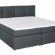 Möbelfreude® Boxspringbett KAZ Anthrazit 200x200 cm H3 Doppelbett inkl. Lieferung ins Schlafzimmer & Visco-Topper, Taschenfederkern-Matratze, amerikanisches Bett Hotelbett Doppelbett Polsterbett