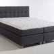 Möbelfreude Boxspringbett Venezia Anthrazit 200x200cm H3 mit Füßen inkl. Visco-Topper, 7-Zonen Taschenfederkern-Matratze, amerikanisches premium Bett Luxus Hotelbett Doppelbett Polsterbett