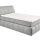 Stella Trading Toledo 2 Boxspringbett 120x200, Stoff, Hell Grau, 235 x 121 x 110 cm