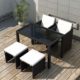 Tidyard Garten Essgruppe 11-TLG. Poly Rattan Gartenmöbel Set Tischset Sitzgruppe | Tisch und Stuhl Set | Gartentisch und Stühle | Gartensofa Set