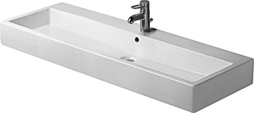 Duravit Waschbecken Vero Breite 120cm 1 Hahnloch, geschliffene Unterkante, weiß mit Wondergliss Beschichtung, 4541200271