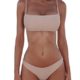 Cassiecy Damen Bikini Set Push Up Bustier Zweiteilig Sommer Sportliches Bademode Strand Bikini(Rosa,S)