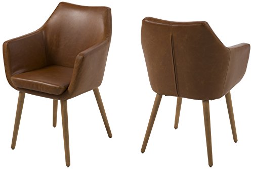 AC Design Furniture Stuhl Trine, B: 58 x T:58 x H: 84 cm, Metall, Braun