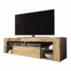 Selsey HUGO - TV-Lowboard/Fernsehschrank Stehend mit Klapptür und LED Beleuchtung, Holzoptik Eiche Lancaster, 35 x 140 x 51 cm