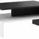 RICOO Couchtisch mit Stauraum WM080-W-A TV Wohnzimmertisch Kaffeetisch Beistelltisch Wohnzimmer Couch Tisch Klein Viereckig Rechteckig Modern Design | Holz Hell Weiß & Dunkel Grau Anthrazit