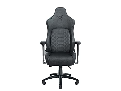 Razer Iskur - Premium Gaming Stuhl mit integrierter Lendenwirbelstütze (Schreibtischstuhl/Bürostuhl, mehrlagiges Kunstleder, Schaumstoff-Polster, Kopfpolster, Höhenverstellbar) Fabric | XL