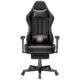 Soontrans Gaming Stuhl Massage Gaming Sessel mit Vibration Massage Lendenkissen, Fußstütze, Kopfstütze, Ergonomisch Gaming Stuhl Gamer Stuhl für YouTube Livestreaming Xbox (Schwarz)