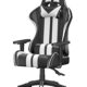 bigzzia Gaming Stuhl Ergonomisch Computerstuhl - Gamer Stühle mit Lendenkissen + Kopfstütze Höhenverstellbar Gaming Chair Bürostuhl für Erwachsene Mädchen Junge, Aufgerüstete Version (Schwarz-Weiß)