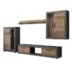 trendteam smart living Wohnzimmer Anbauwand Wohnwand Wohnzimmerschrank Jazz, 295 x 188 x 40 cm Eiche Tabak, Matera mit viel Stauraum