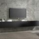 Wuun® 240cm/Schwarz-Matt (Korpus Schwarz-Matt)/8 Größen/5 Farben/TV Lowboard TV Board hängend Hängeschrank Wohnwand/Somero