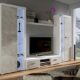 Küchen-Preisbombe TOP Wohnwand Rumba XL Anbauwand Wohnkombi Wohnzimmer Beton Optik + Weiss matt