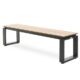 di volio Gartenbank Pisa Beige aus Aluminium, Holzoptik, 160x36,5x41,5 cm, Gartenbank - wetterfest & langlebig, für Garten, Terrasse und Balkon (1)