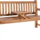 CLP Teakbank Orlando I Wetterfeste Gartenbank Mit Klapp-Tisch, Farbe:Teak, Größe:150 cm