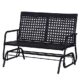 Outsunny Schaukelbank Gartenschaukel Gartenbank Sitzbank Schaukel 2-Sitzer Polyrattan